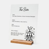 ドリンクお洒落バーメニューアクリル記号 アクリルサイン (傾斜)