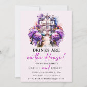 ドリンクが家の引っ越し祝いパーティーパーティー 招待状 (正面)