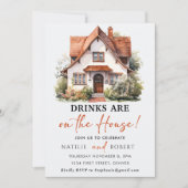 ドリンクが家の引っ越し祝いパーティーパーティー 招待状 (正面)