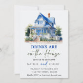 ドリンクが家の引っ越し祝いパーティーパーティー 招待状 (正面)