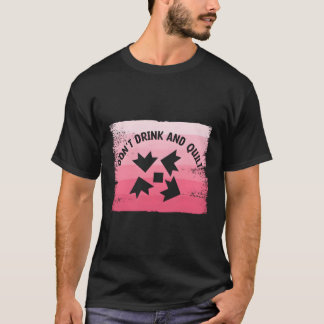 ドリンクしないキルトキルティング裁縫シーストレス Tシャツ