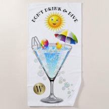 ドリンクしないダイビングビーチタオル