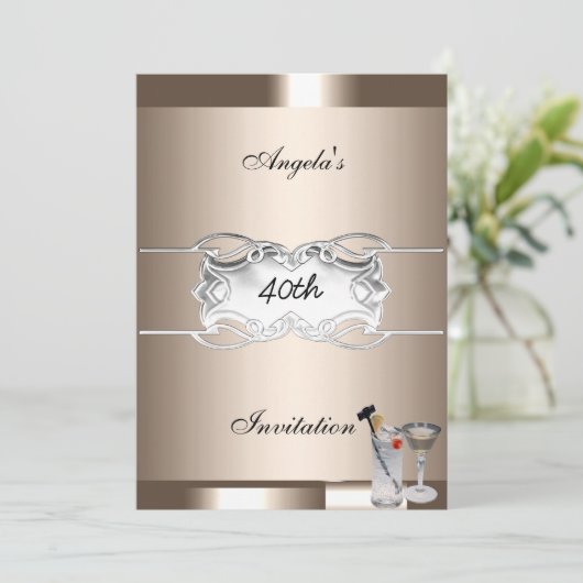 ドリンクとコーヒーのパーティー招待状 招待状 (スタンド正面)