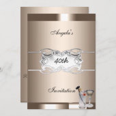 ドリンクとコーヒーのパーティー招待状 招待状 (正面/裏面)