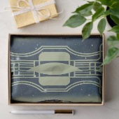 ドリンクとツリー付きクリスマスフラッパーの女の子 薄葉紙 (ギフト)