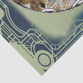 ドリンクとツリー付きクリスマスフラッパーの女の子 薄葉紙 (詳細)