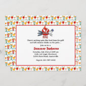 ドリンクとバーベキュー招待状 招待状 (正面/裏面)