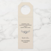 ドリンクとビーメリーホリデーシルバーフレーム写真 ボトルネックタグ (裏面)