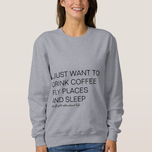 ドリンクとフライの女性のTシャツ スウェットシャツ (正面)