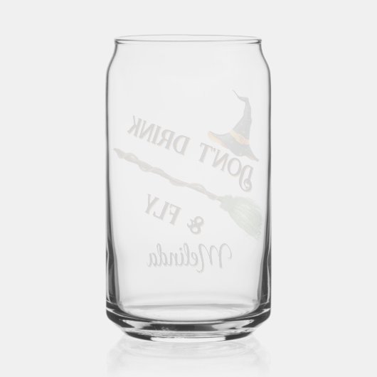 ドリンクとフライを使用しないおもしろい ガラス缶 (裏面)