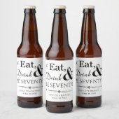 ドリンクとベ食べス77レトロ70誕生日 ビールラベル (ボトル)