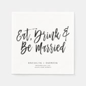 ドリンクと手食べでレタ結婚したーさ結婚い スタンダードカクテルナプキン (正面)