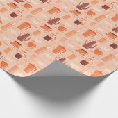 ドリンクと文字のパターン ラッピングペーパー (角)