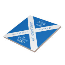 ドリンクと食べトーストのロビー、スコットランド国旗を燃やす