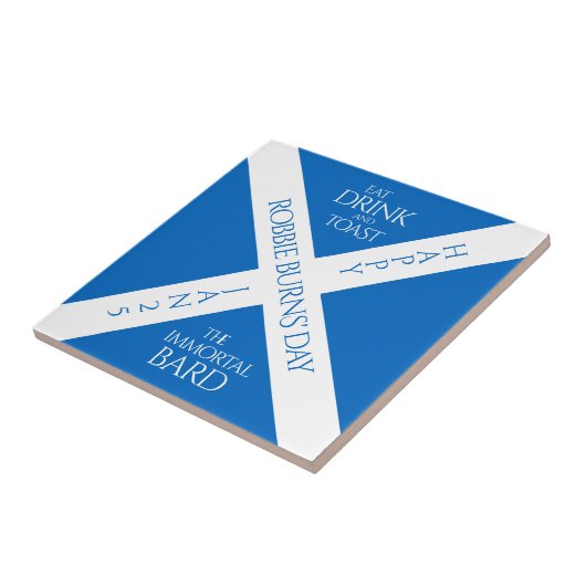 ドリンクと食べトーストのロビー、スコットランド国旗を燃やす タイル (側面)