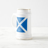 ドリンクと食べトーストのロビー、スコットランド国旗を燃やす ビールジョッキ (正面左)