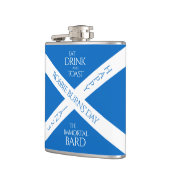 ドリンクと食べトーストのロビー、スコットランド国旗を燃やす フラスク (左)