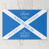 ドリンクと食べトーストのロビー、スコットランド国旗を燃やす ペーパーパッド (正面)