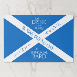 ドリンクと食べトーストのロビー、スコットランド国旗を燃やす ペーパーパッド