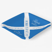 ドリンクと食べトーストのロビー、スコットランド国旗を燃やす ペーパープレート (傾斜あり)