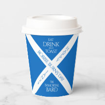 ドリンクと食べトーストのロビー、スコットランド国旗を燃やす