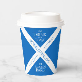 ドリンクと食べトーストのロビー、スコットランド国旗を燃やす 紙コップ