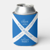 ドリンクと食べトーストのロビー、スコットランド国旗を燃やす 缶クーラー (缶正面)