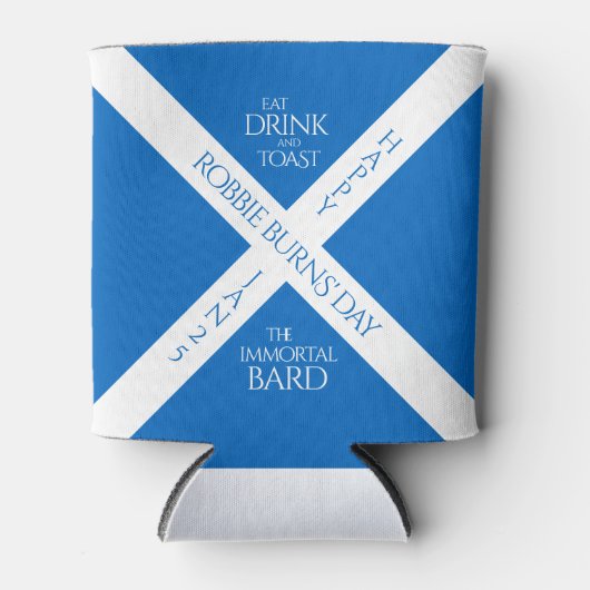 ドリンクと食べトーストのロビー、スコットランド国旗を燃やす 缶クーラー (正面)