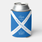 ドリンクと食べトーストのロビー、スコットランド国旗を燃やす 缶クーラー (缶裏面)