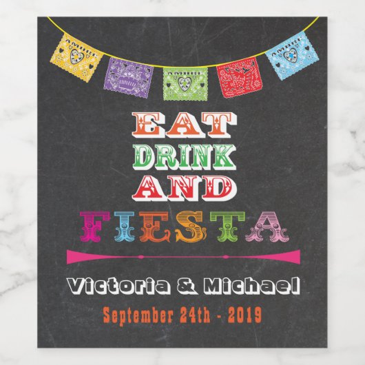 ドリンクと食べフィエスタメキシコのバナーワインラベル ワインラベル (シングルラベル)