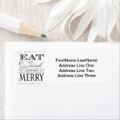 ドリンクと食べメリークリスマス応援 ラベル (インサイチュ)