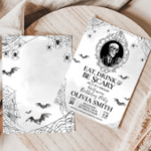 ドリンクと食べ怖いゴシックハロウィーンの誕生日パーティー 招待状