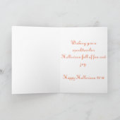 ドリンクと食べ怖いハロウィンスパイダーウェブ カード (内部)