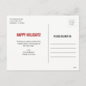 ドリンクと食べ楽しいクリスマスの写真はがき シーズンポストカード (裏面)