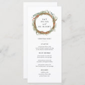 ドリンクと食べ結婚のクリスマスのパーティーメニュー メニュー (正面/裏面)