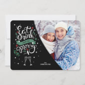 ドリンクと食べBeワイメリーン好きホリデーフォト シーズンカード (正面)