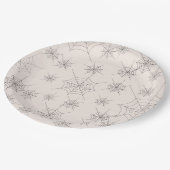 ドリンクと食べBe怖いくもの巣ハロウィーン紙プレート ペーパープレート (アングル)