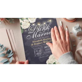 ドリンクと食べBe結婚した Flower String Light 結婚's 招待状