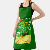 ドリンクと食べBe Irish All-Overプリントエプロン エプロン (インサイチュ)
