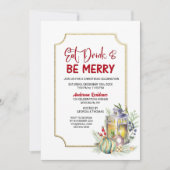 ドリンクと食べBe Lanternのクメリーリスマスパーティー 招待状 (正面)