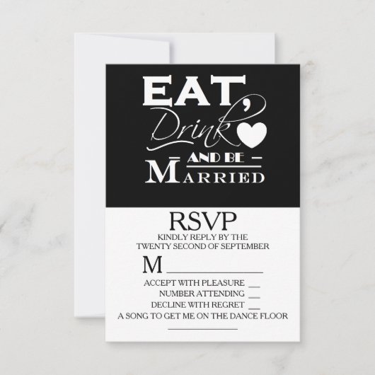 ドリンクと食べBe Wedding結婚した RSVP (正面)