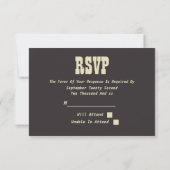ドリンクと食べBe Wedding結婚した RSVP (裏面)