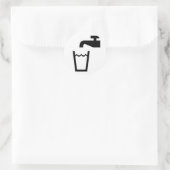 ドリンクのアイコン ラウンドシール (バッグ)