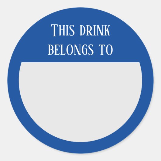 ドリンクのシールのマーカー名ラベルパーティー ラウンドシール (正面)