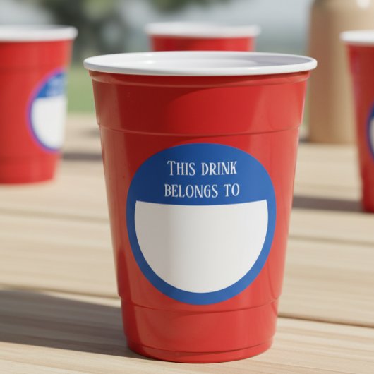 ドリンクのシールのマーカー名ラベルパーティー ラウンドシール