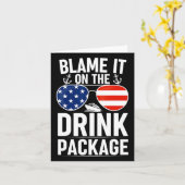 ドリンクのパッケージのクルーズサングラスおもしろいにそれを責める カード (黄色い花)