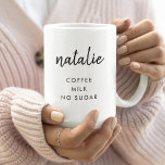 ドリンクの設定 |名モダン前ミニマルスタイリッシュ コーヒーマグカップ<br><div class="desc">お名前とドリンク好シンプル好で簡単に行うことができるパーソナライズされた、ドリンク好みマグ( tea / coffee / milk / sugar / biscuits )。同僚や愛する人に決して飲み物を注文しないように完璧なコーヒーマグ！</div>