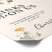 ドリンクはボホワイルドフラワーのサイン結婚に載っている ポスター (角)