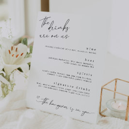 ドリンクは米国のミニマルなドリンクの看板に 台座サイン