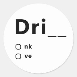 ドリンクまたはドライブ ラウンドシール